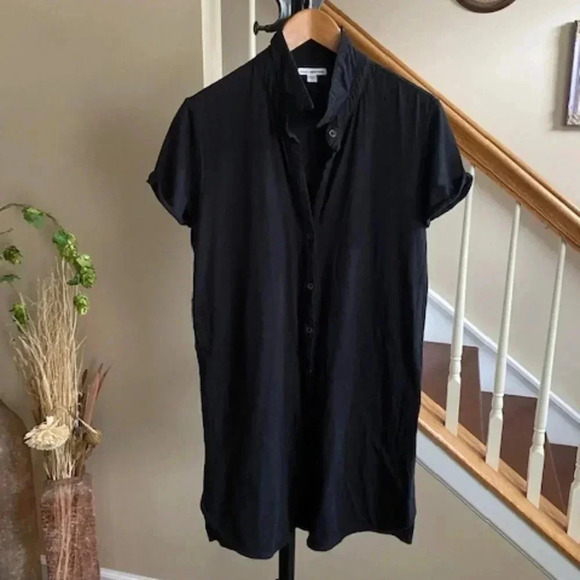 James Perse Standard Women's Button Down Mini Dress Shirt Size 2 (Medium) - Picture 1 of 7